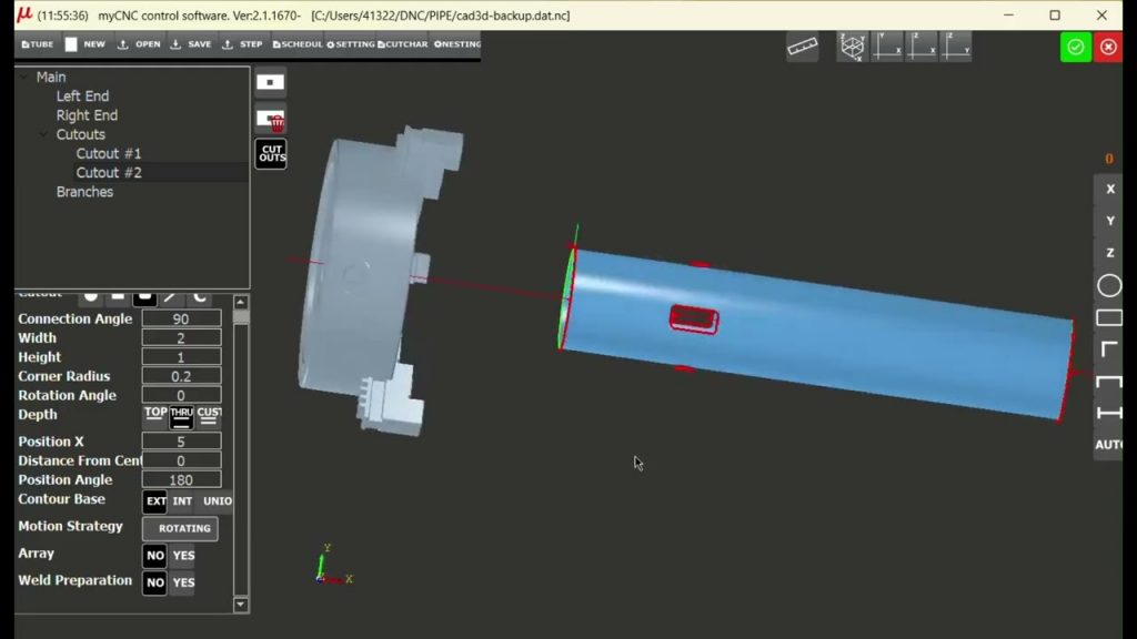 Part nesting in myPIPE tutorial thumbnail showing nested tube cutouts